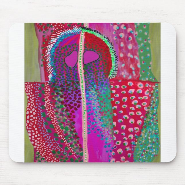 Raumfahrt Alien Party Tier Mousepad (Vorne)