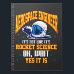 Raumfahrtingenieur Rocket Science Astronaut Notizblock<br><div class="desc">Funny Aerospace Engineer Geschenk. Unglaublich witzig Rocket Science Zitat für einen Astronauten und Weltraumfan.</div>