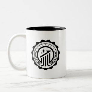 Raumfahrtingenieure Abzeichen mit zwei Tasse Stil