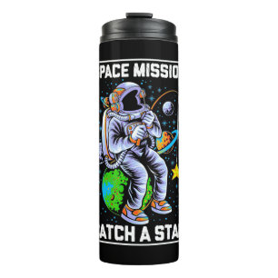 Raumfahrtmission der Astronauten Thermosbecher