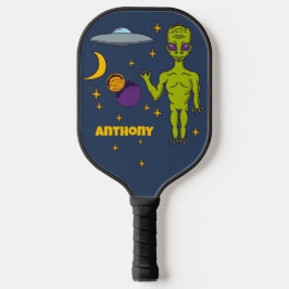 Raumfahrtpolitik - Alien mit Flying Saucer Persona Pickleball Schläger