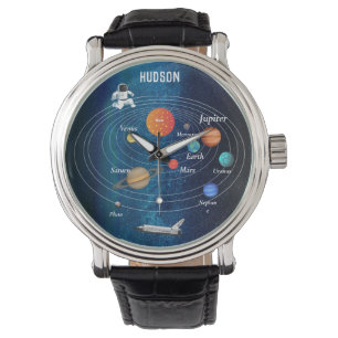 Raumfahrtsolarsystem Raumfahrtschiff Pluto Armbanduhr