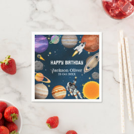 Raumfahrtspartei Erster Geburtstag Serviette