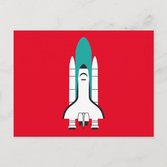 Raumfahrzeug Postkarte (Vorderseite)