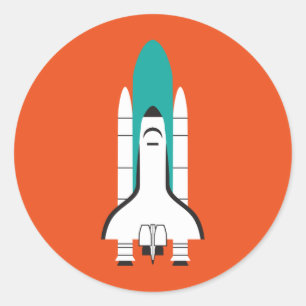 Raumfahrzeug Runder Aufkleber