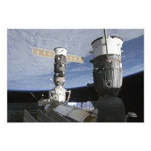 Raumfahrzeuge des Russen Soyuz und des Fotodruck