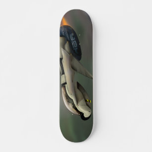 Raumfahrzeuge, die durch den Planeten fliegen Skateboard