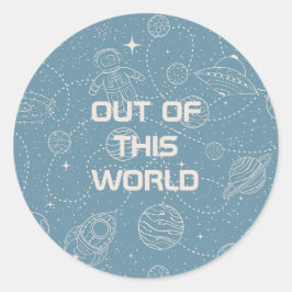 Raumforschung Galaxy Universe Star Personalize Runder Aufkleber