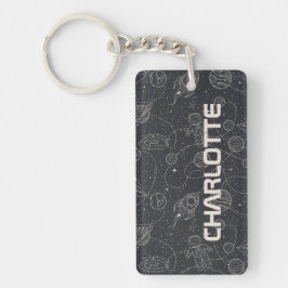 Raumforschung Galaxy Universe Star Personalize Schlüsselanhänger
