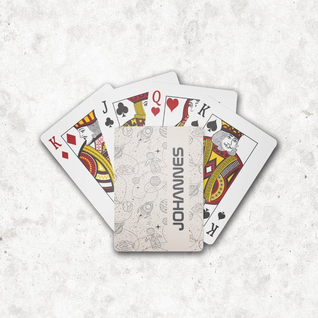 Raumforschung Galaxy Universe Star Personalize Spielkarten (Playing Cards - Explore the Universe Beige)