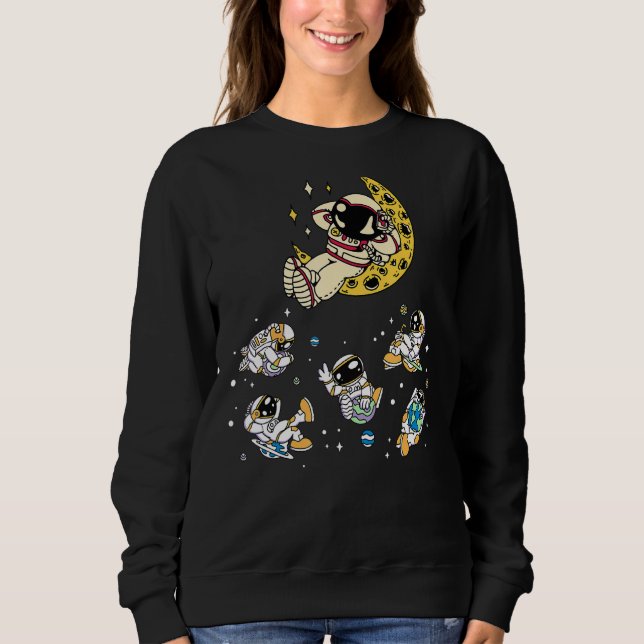 Raumgalaxie Astronaut Sweatshirt (Vorderseite)