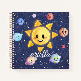 Raumgalaxie Planeten Notizbuch
