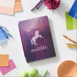 Raumgalaxie Unicorn und Skripttext personalisiert iPad Pro Hülle<br><div class="desc">Sperren Sie Galaxie Unicorn und personalisierten Entwurf des Skripttextes. Teil einer Sammlung.</div>