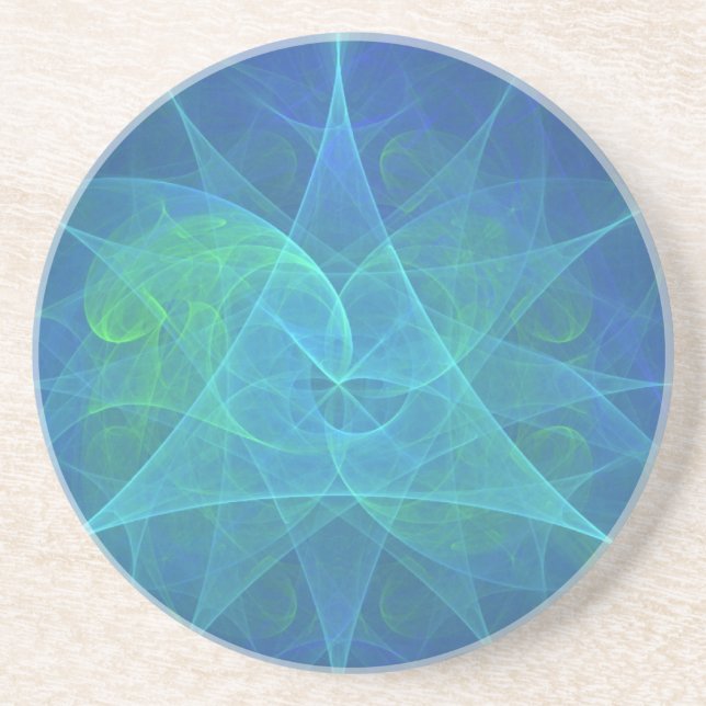 Raumharmonie in Blau und Grün Untersetzer (Vorne)