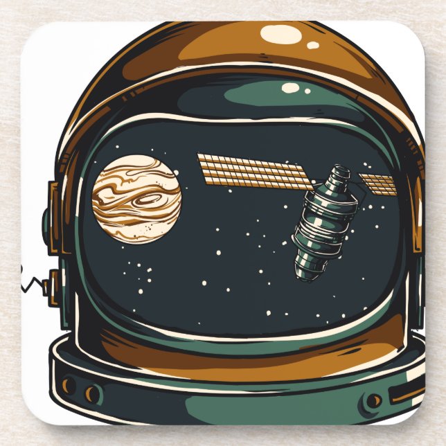 Raumhelm Getränkeuntersetzer (Vorderseite)