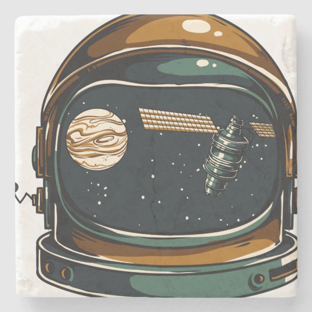 Raumhelm Steinuntersetzer (Vorderseite)