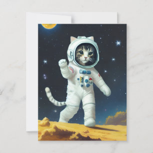 Raumkatze Postkarte