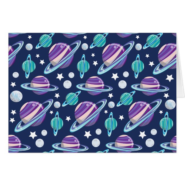 Raummuster, Planeten, Sterne, Galaxie, Kosmos (Vorderseite (Horizontal))