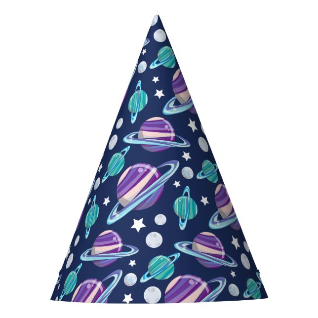 Raummuster, Planeten, Sterne, Galaxie, Kosmos Partyhütchen (Vorderseite)