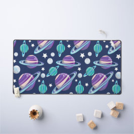 Raummuster, Planeten, Sterne, Galaxie, Kosmos Schreibtischunterlage