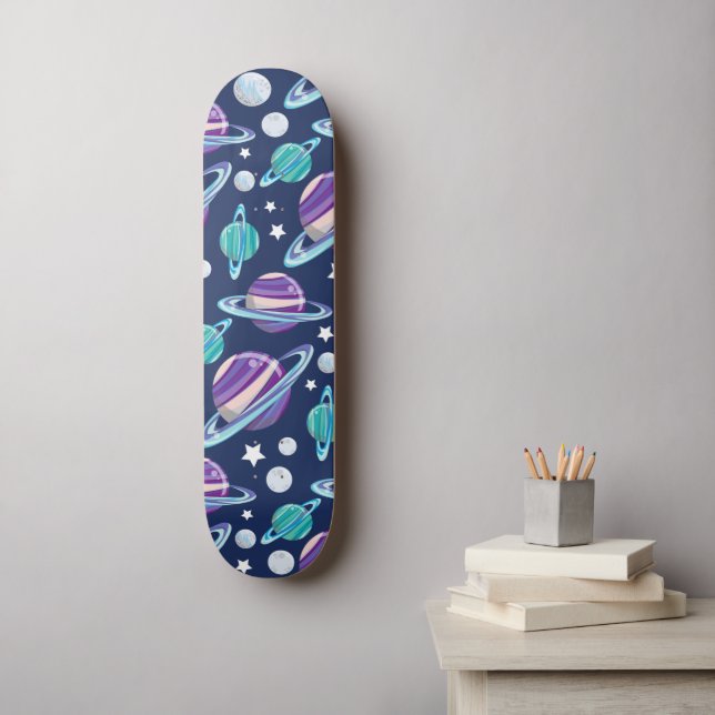 Raummuster, Planeten, Sterne, Galaxie, Kosmos Skateboard (Wandkunst)
