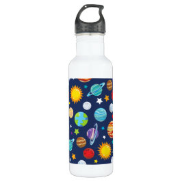 Raummuster, Planeten, Sterne, Kosmos, Galaxie Edelstahlflasche