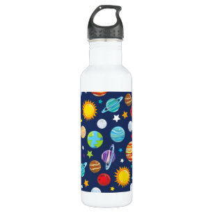 Raummuster, Planeten, Sterne, Kosmos, Galaxie Edelstahlflasche