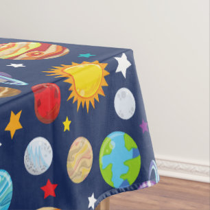 Raummuster, Planeten, Sterne, Kosmos, Galaxie Tischdecke