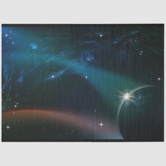 Raumplanets Fantasy Decoupage Tissue Paper Seidenpapier (Vorderseite)