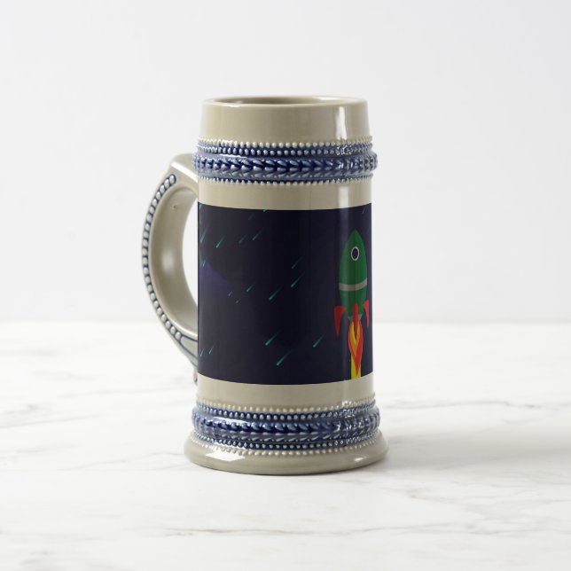 Raumschiff-Astronautin Bierglas (Vorderseite Links)