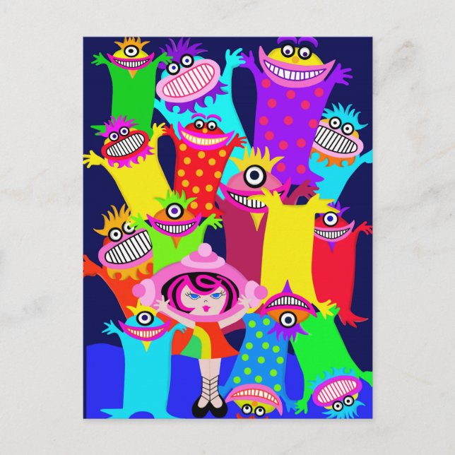 Raumschiff Betty und die Magischen Monster Postkarte (Vorderseite)