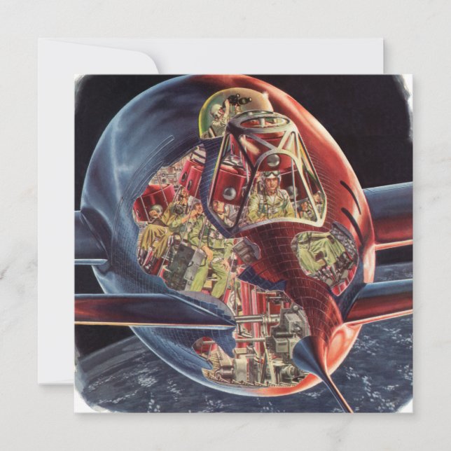 Raumschiff der Vintagen Science Fiction (Vorderseite)