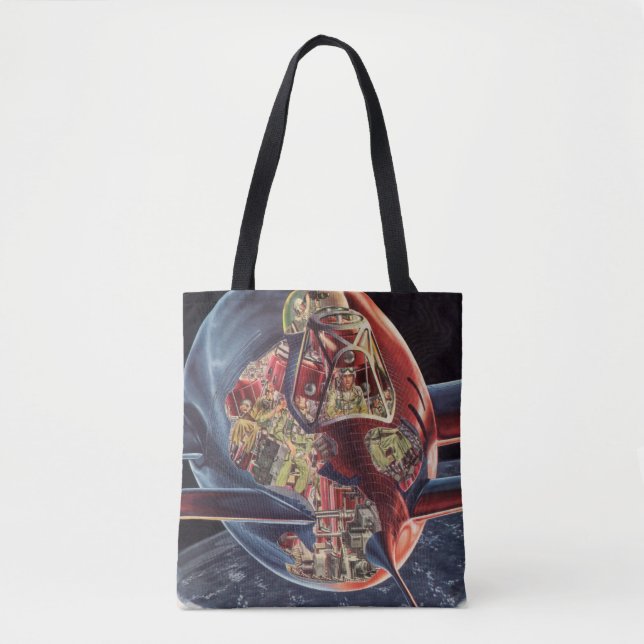 Raumschiff der Vintagen Science Fiction Tasche (Vorderseite)