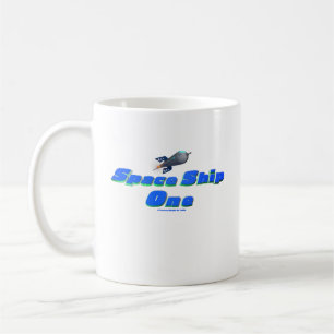 Raumschiff Eine weiße Tasse