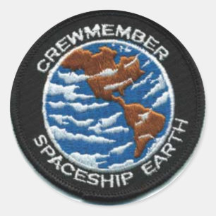 Raumschiff Erde Runder Aufkleber