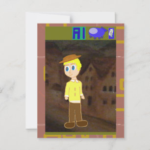 Raumschiff in der Stadt Postkarte
