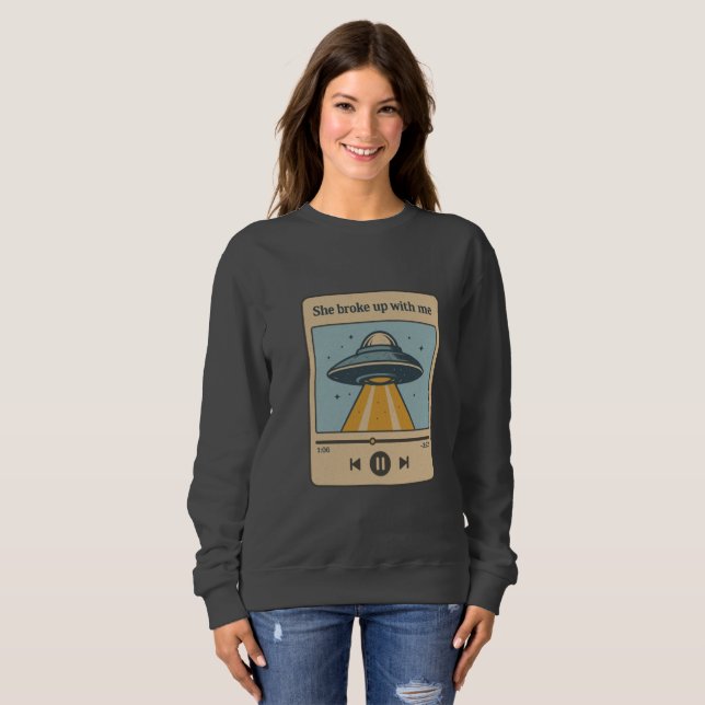 Raumschiff mit neuem Design-Sweatshirt Sweatshirt (Vorne ganz)