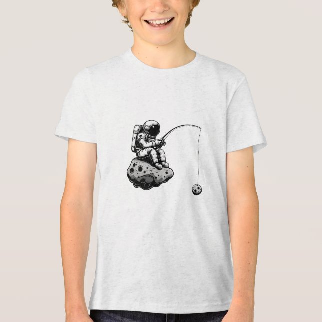 Raumschiff-Party-Rakete der Astronauten-Fangmodus Tri-Blend Shirt (Vorderseite)