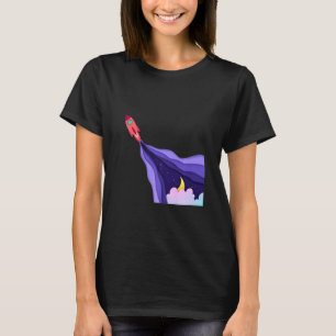 Raumschiff-Rakete, die vom Mond abbricht T-Shirt