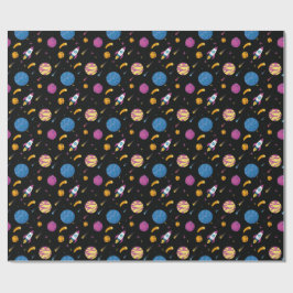 Raumschiff Reise Galaxy Muster Geschenkpapier