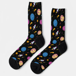 Raumschiff Reise Galaxy Muster Socken