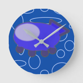 Raumschiff Runde Wanduhr