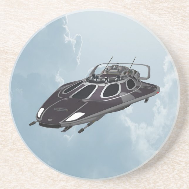 Raumschiff Sandstein Untersetzer (Vorne)