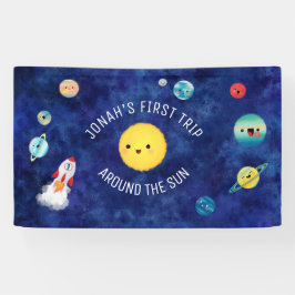 Raumschiff Weltraumthema Weltraumbahnschiff Erster Banner