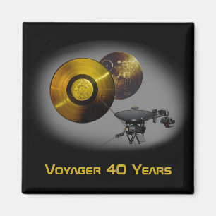 Raumsonde und Goldener Rekord mit 40 Jahren Magnet