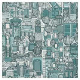 Raumstadtsonne aquamarin stoff
