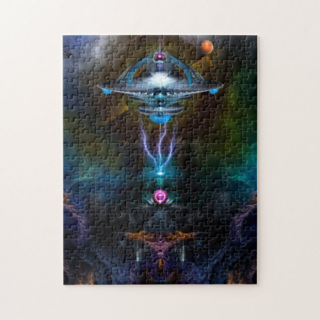 Raumstation Ansarious Fraktal Art (Vertikal)