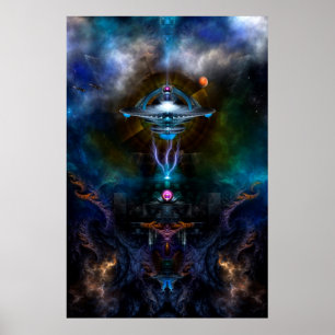 Raumstation Ansarious Wall Poster
