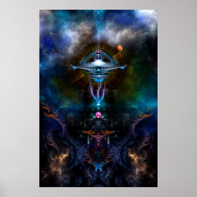 Raumstation Ansarious Wall Poster (Vorne)
