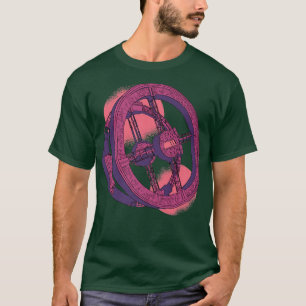 Raumstation Astronaut Astraut Kosmische Gestaltung T-Shirt